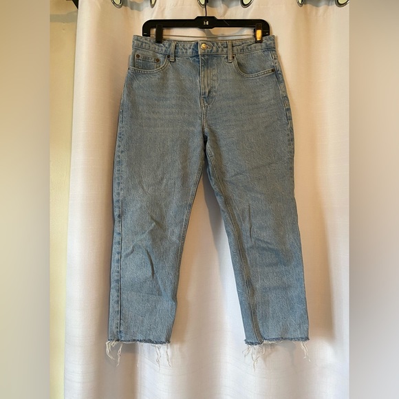 Topshop Raw Hem Crop Straight Jeans (Petite) - Picture 10 of 12